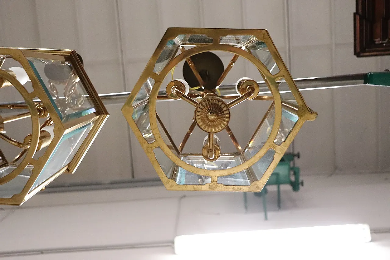 Pair of refined golden lanterns, 1990s 12