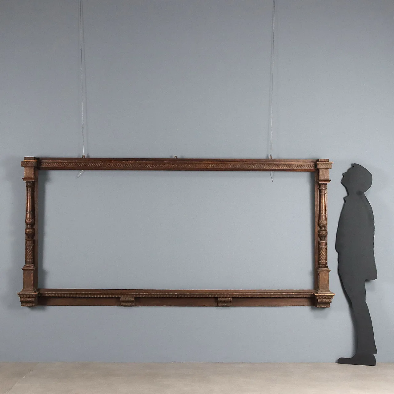 Specchio con cornice in noce, primo '900 2