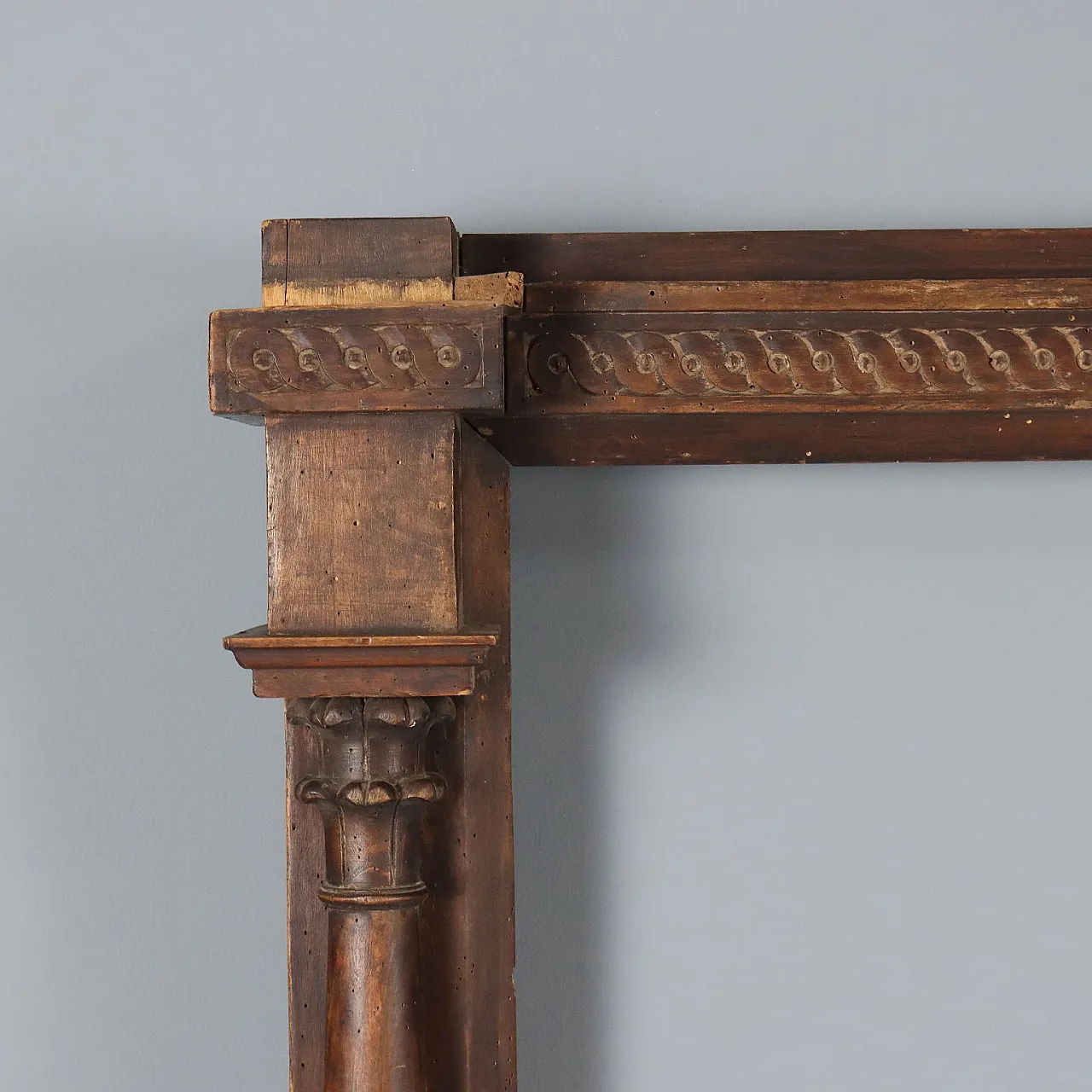 Specchio con cornice in noce, primo '900 3