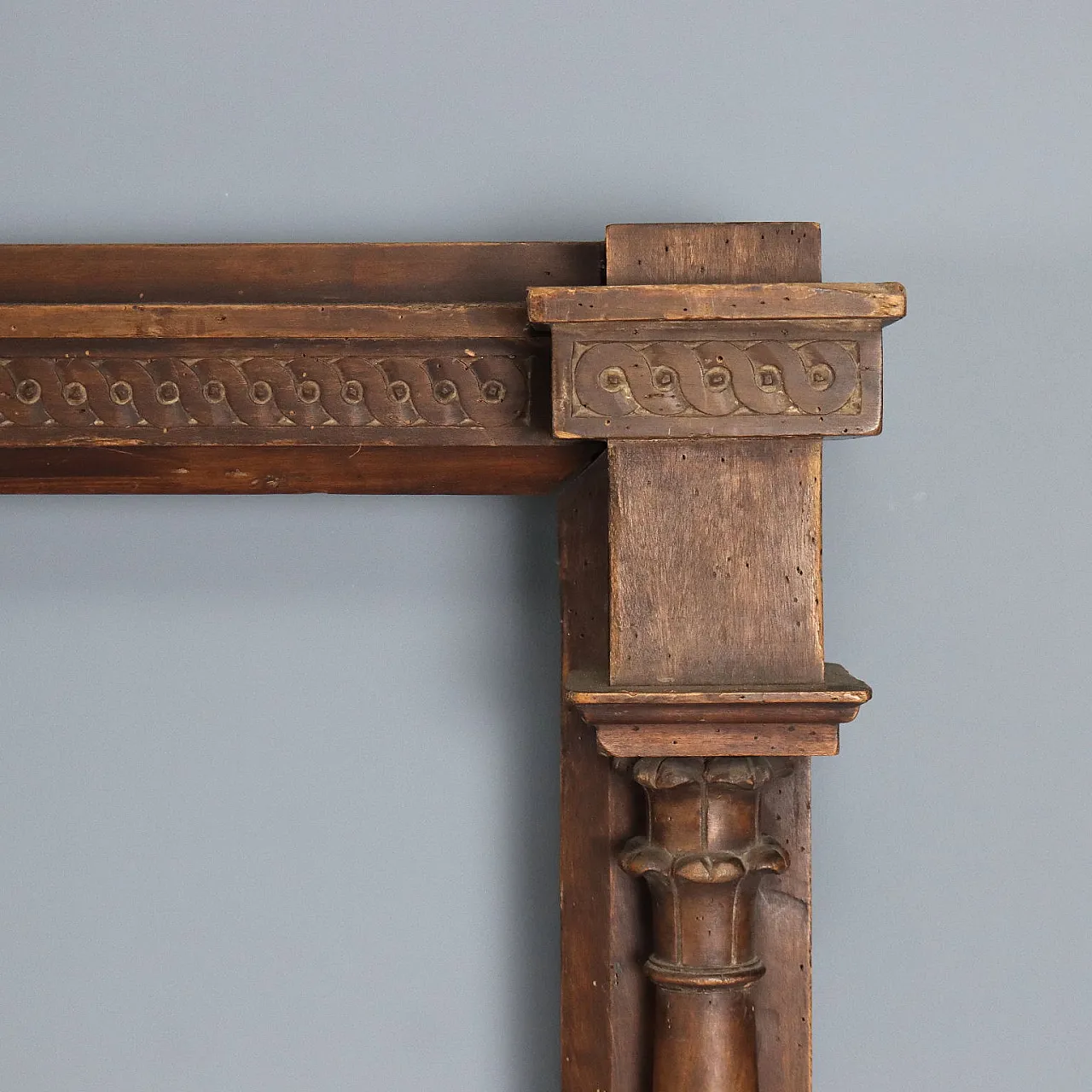 Specchio con cornice in noce, primo '900 4