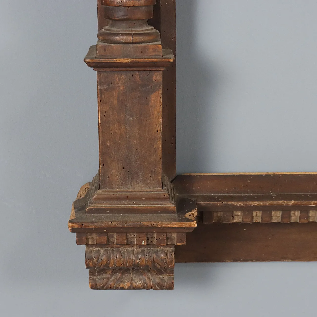 Specchio con cornice in noce, primo '900 7