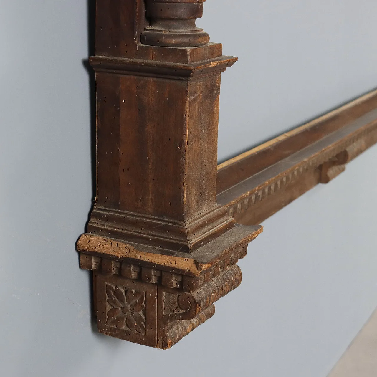 Specchio con cornice in noce, primo '900 9