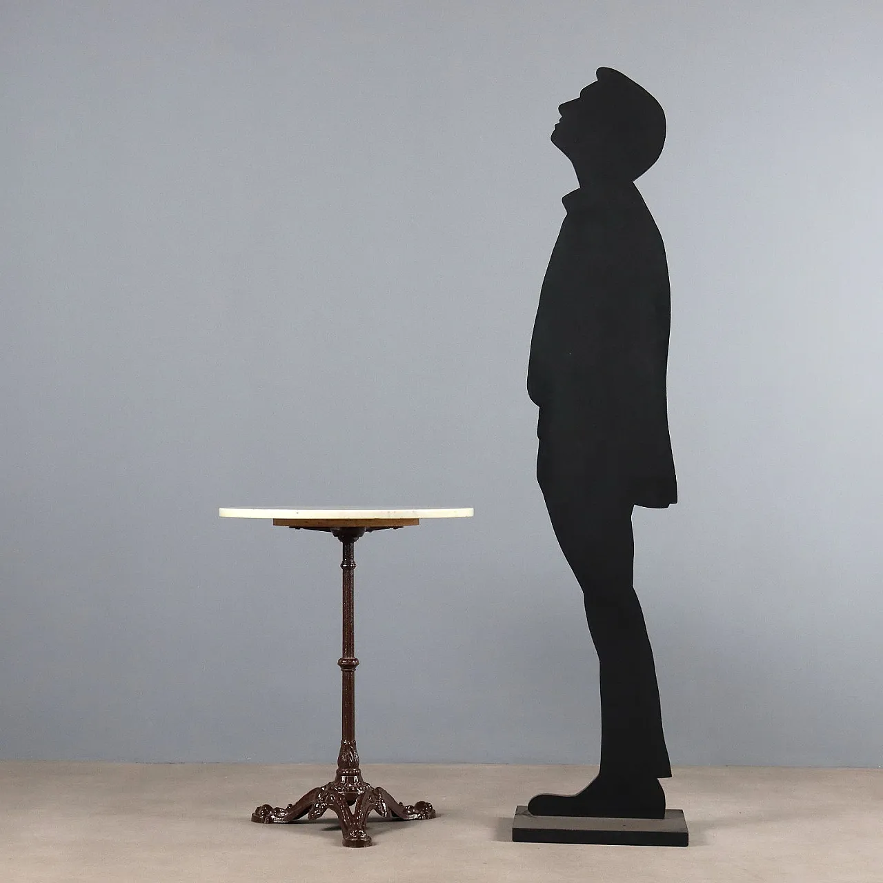 3 Tavolini in marmo e ferro laccato, '900 2