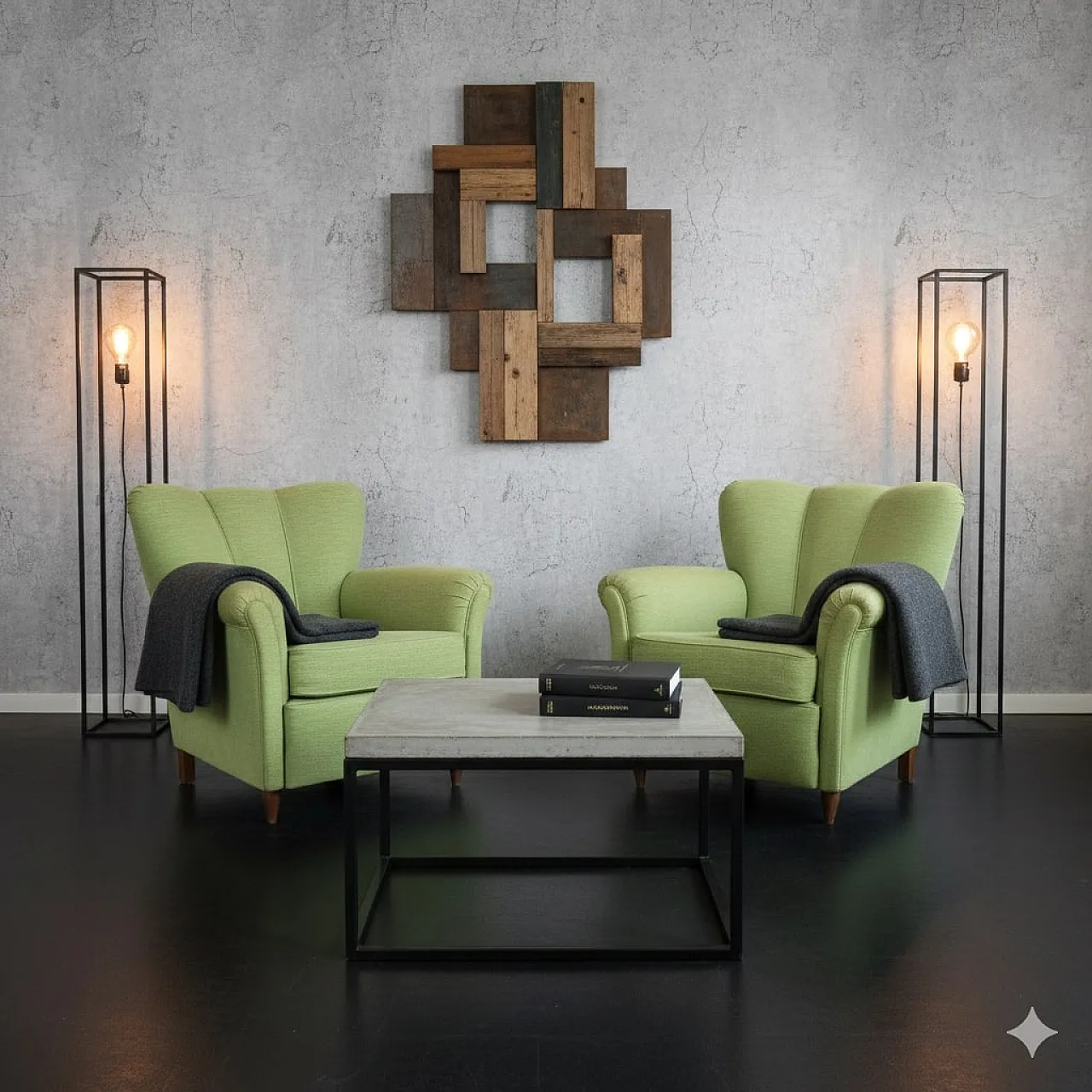 Poltrone con imbottitura a molle in espanso e velluto, '900 2