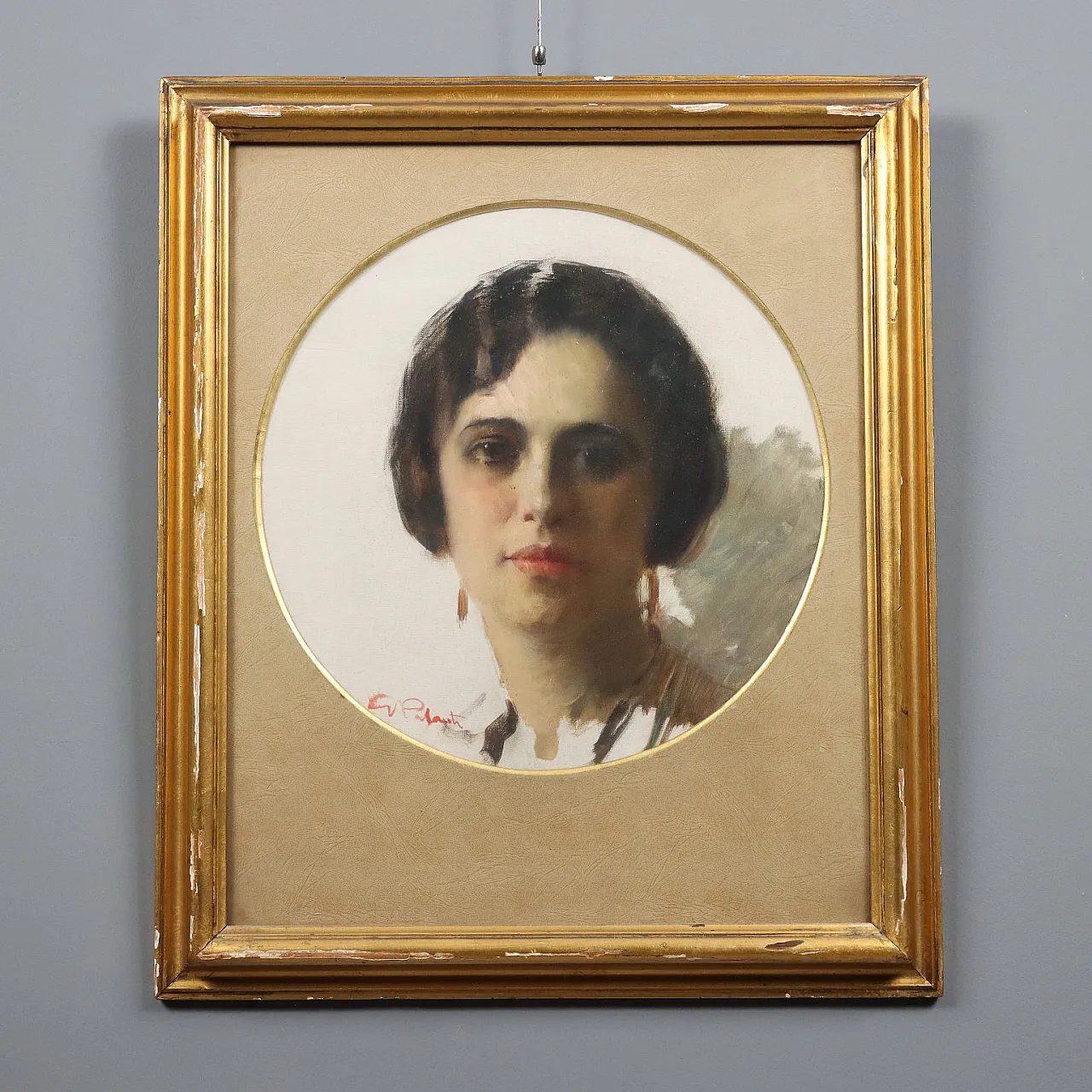 Giuseppe Palanti, oil on canvas with contemporary frame, 20th century 1