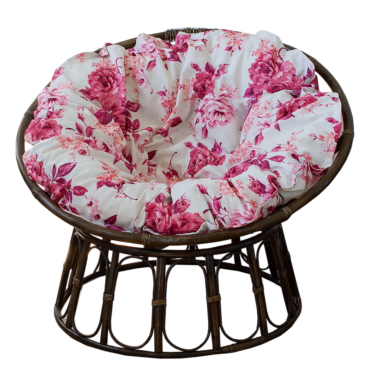 Round rattan armchair, 80s 12