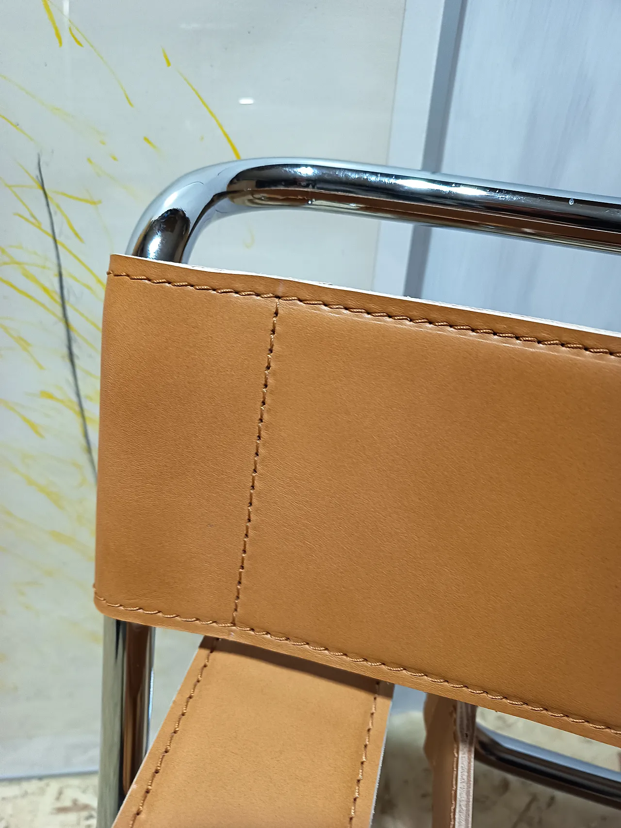 Wassilly armchair B3  by Knoll Studio in Cognac Natural Leather, 2000s 16