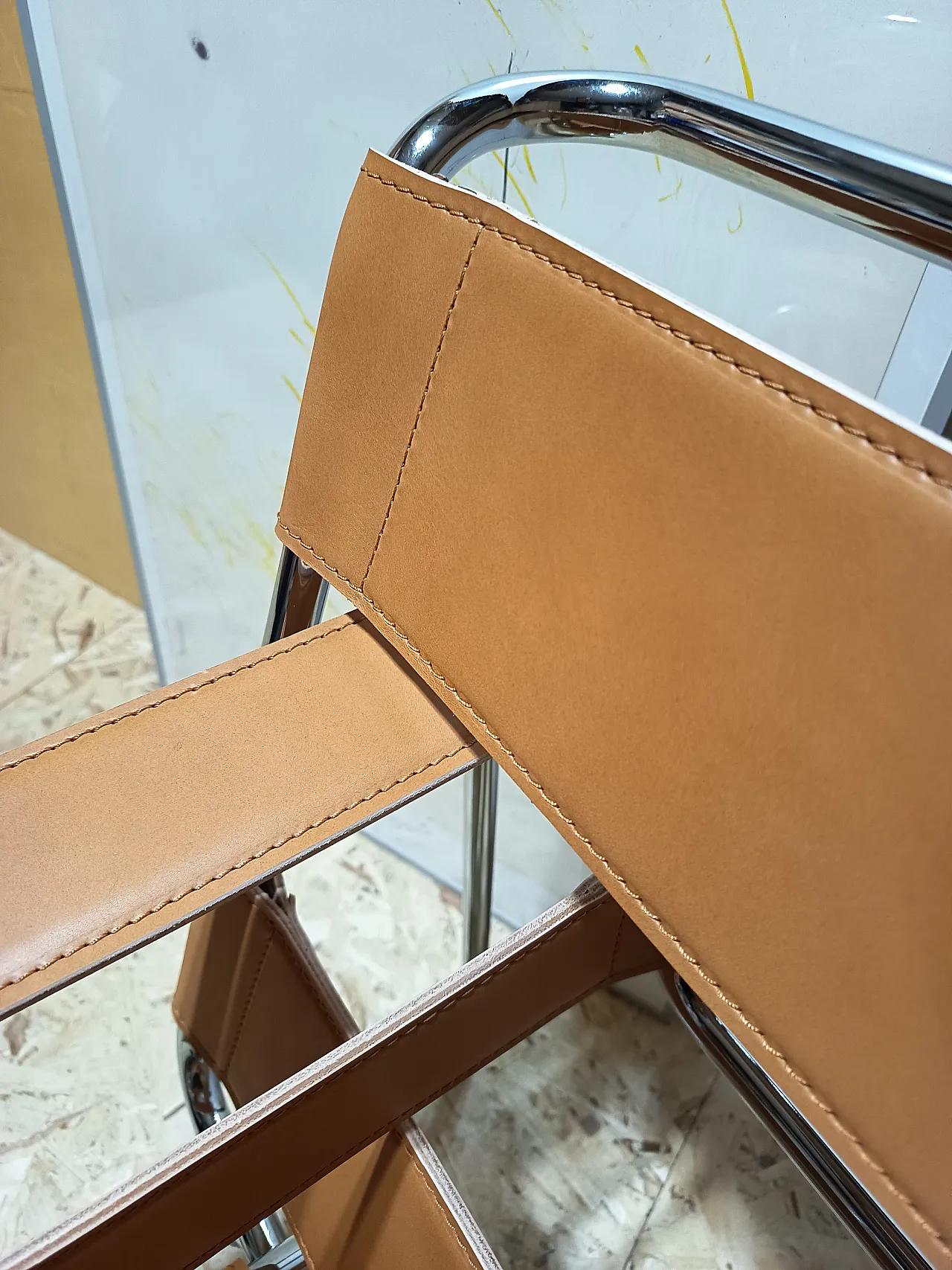 Wassilly armchair B3  by Knoll Studio in Cognac Natural Leather, 2000s 19