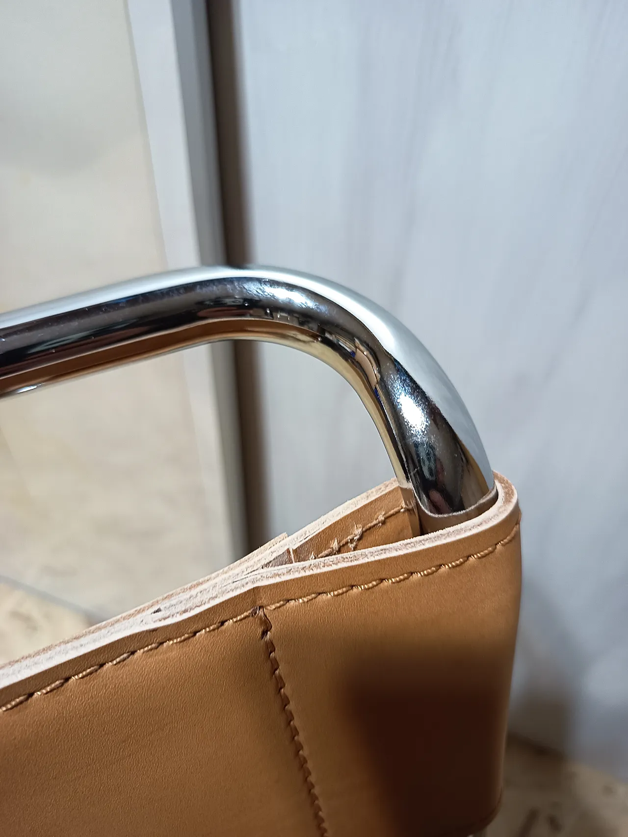 Wassilly armchair B3  by Knoll Studio in Cognac Natural Leather, 2000s 63