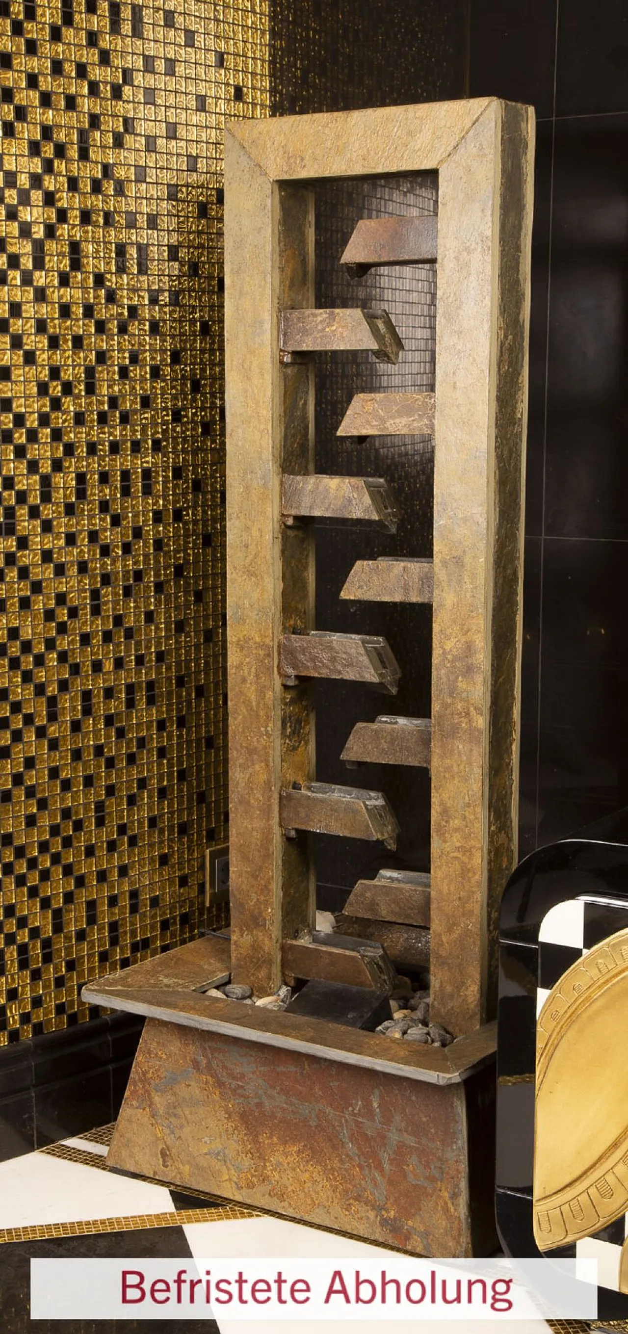 Set due fontane in pietra di Ardesia da interno o esterno, Francia 2010 19