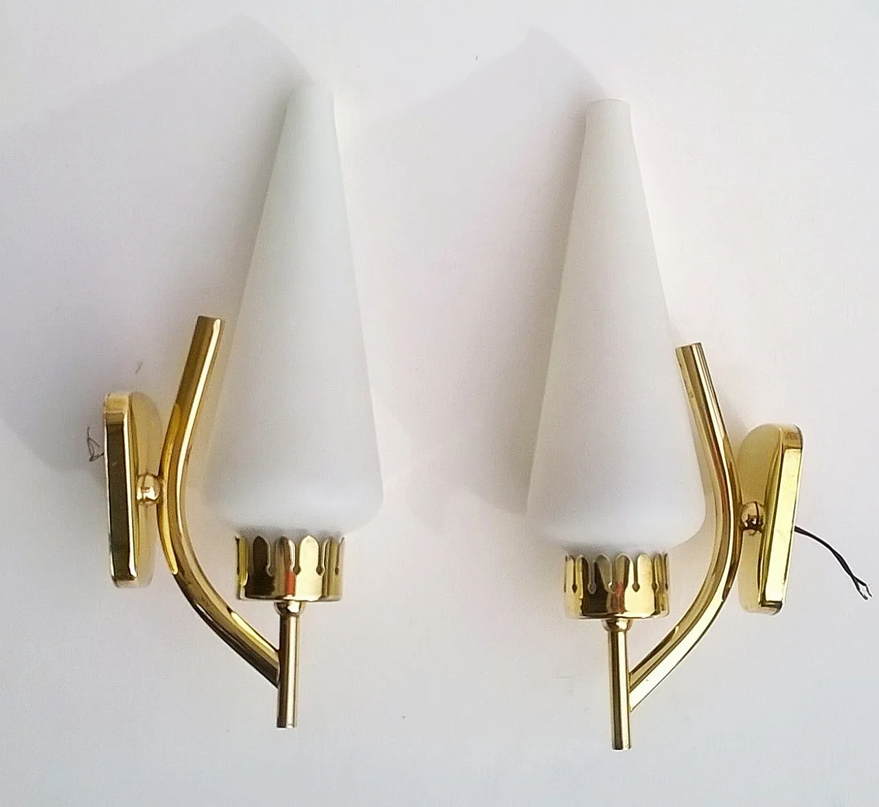 Coppia di applique di Angelo Lelli per Arredoluce, anni '40 2