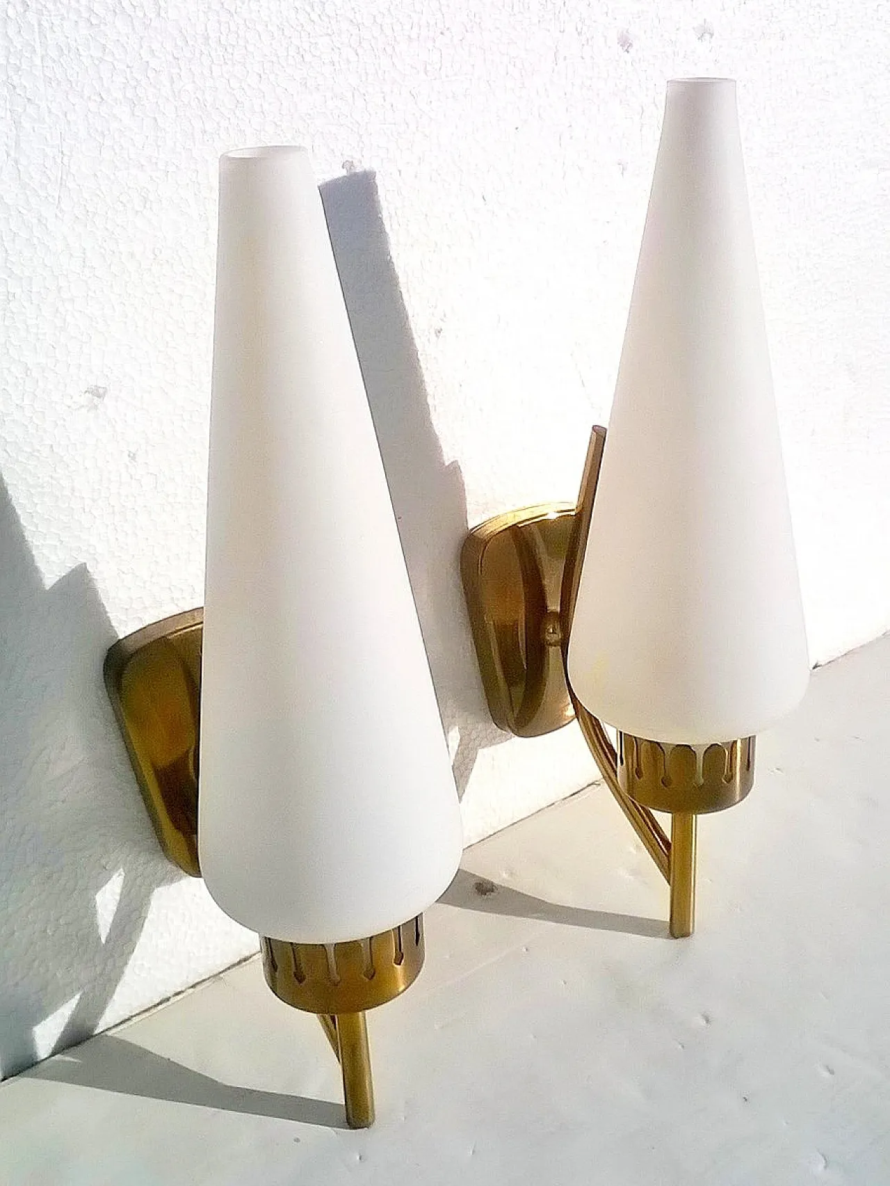 Coppia di applique di Angelo Lelli per Arredoluce, anni '40 4