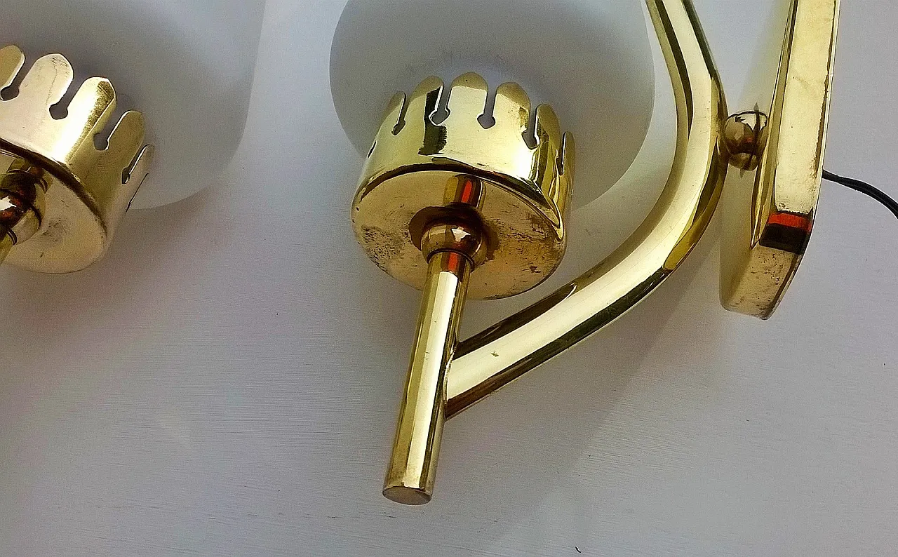 Coppia di applique di Angelo Lelli per Arredoluce, anni '40 5