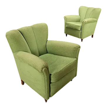 Poltrone con imbottitura a molle in espanso e velluto, '900