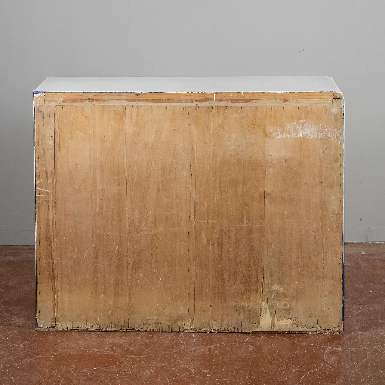 Credenza da cucina in legno verniciato e metallo, '900 4