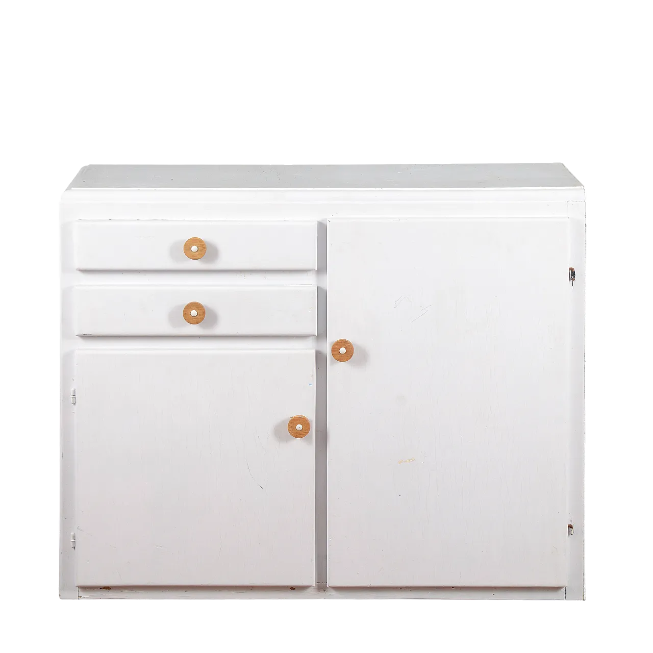 Credenza da cucina in legno verniciato e metallo, '900 9