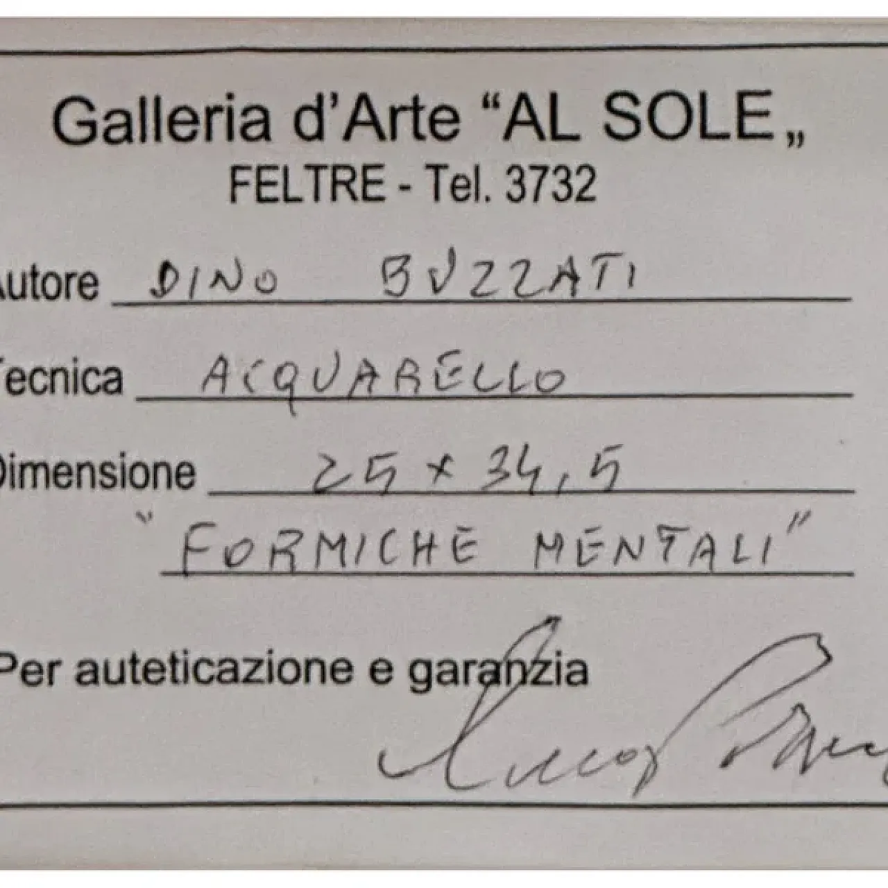 Dino Buzzati, Le Formiche Mentali, anni '70 5