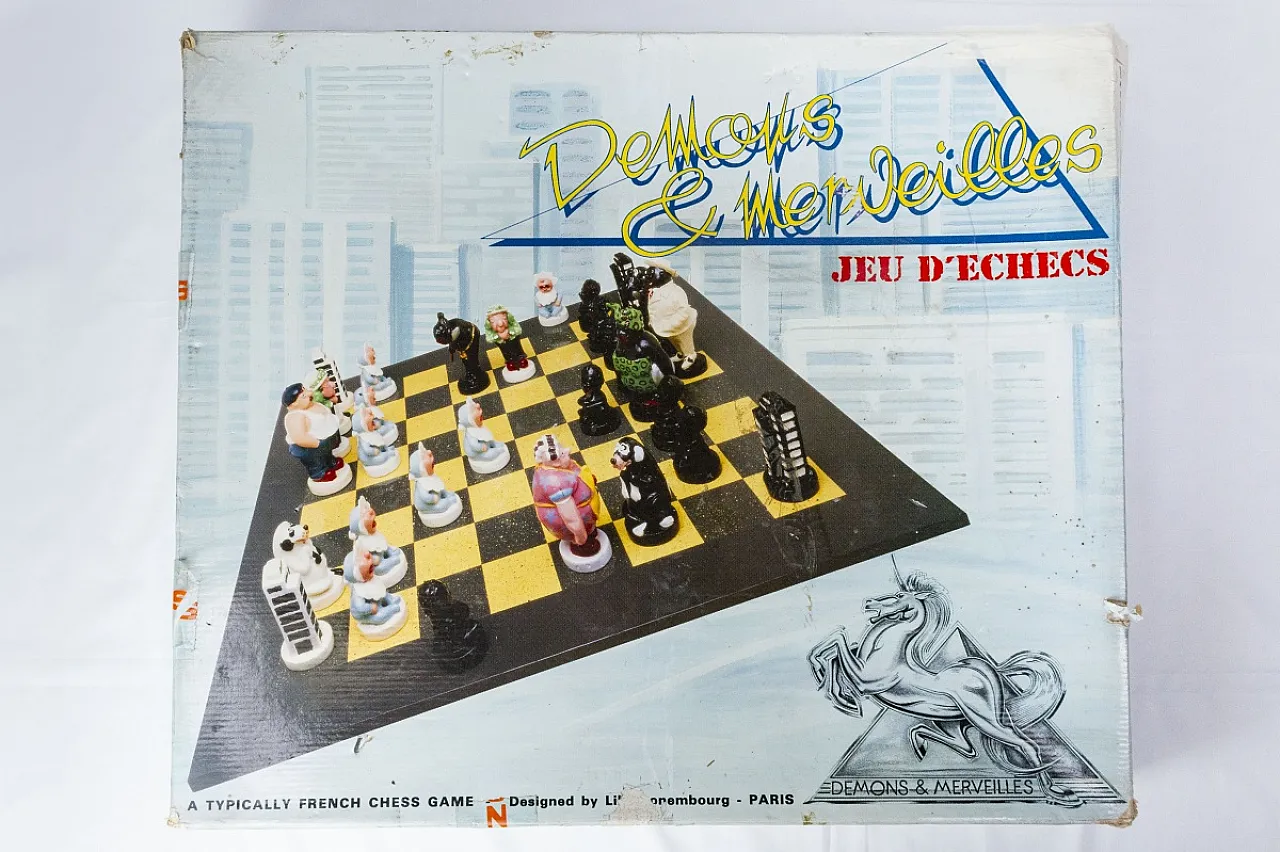 Resin chess by Lili Cronenbourg for Demons & Merveilles, 20th century 8