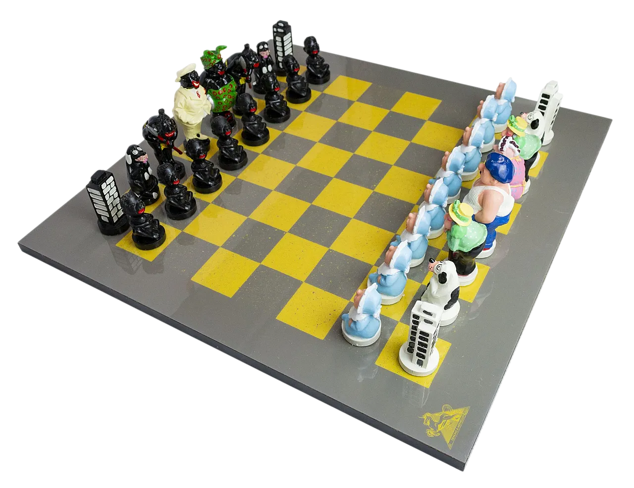 Resin chess by Lili Cronenbourg for Demons & Merveilles, 20th century 11