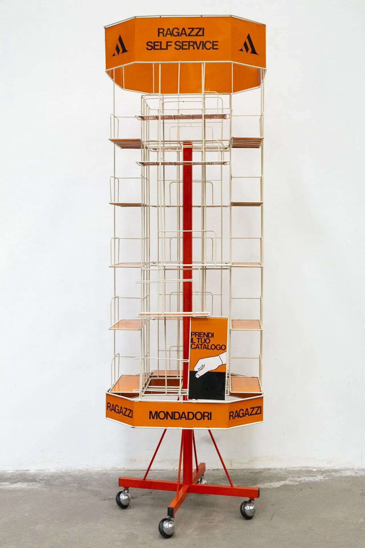 Libreria a carrello, espositore Mondadori, '900 2