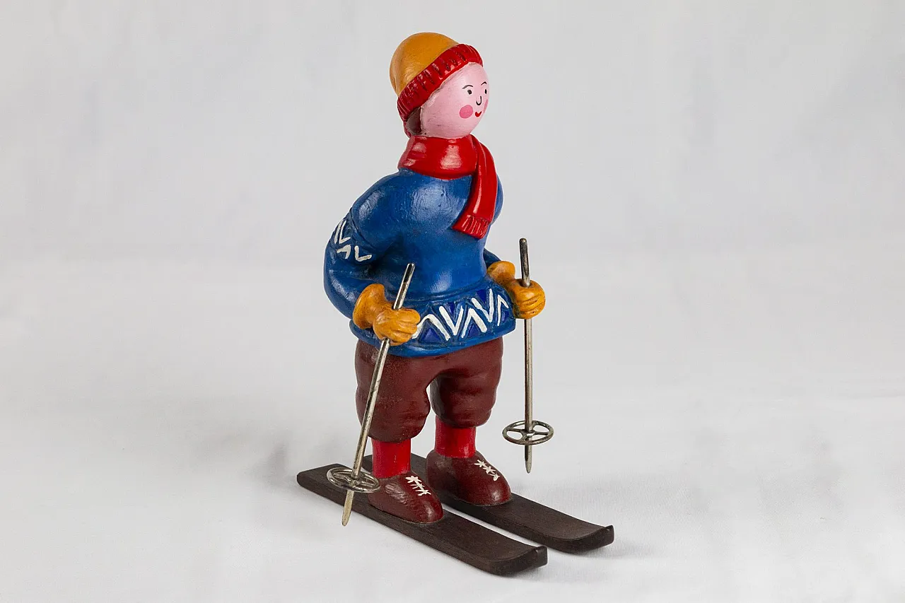 Trazo Skier figurine by Enzo Viviani, 20th century 1