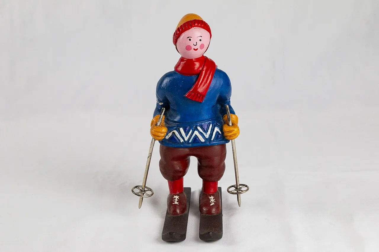 Trazo Skier figurine by Enzo Viviani, 20th century 2
