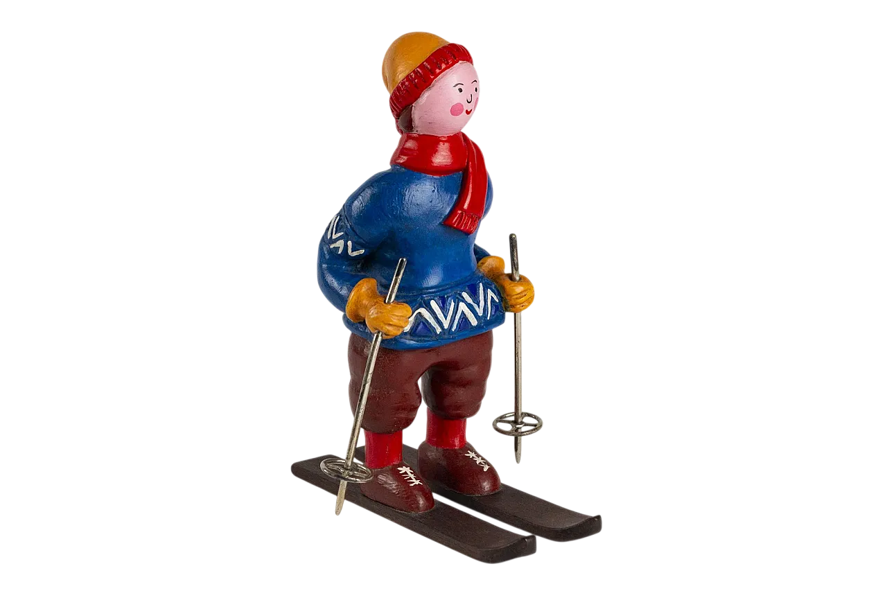 Trazo Skier figurine by Enzo Viviani, 20th century 5