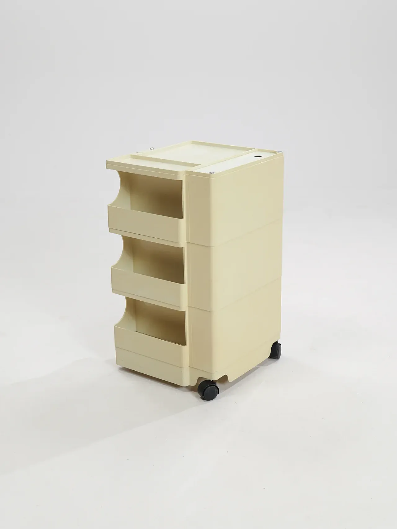Carrello portaoggetti Body bianco di Joe Colombo, anni '70 3