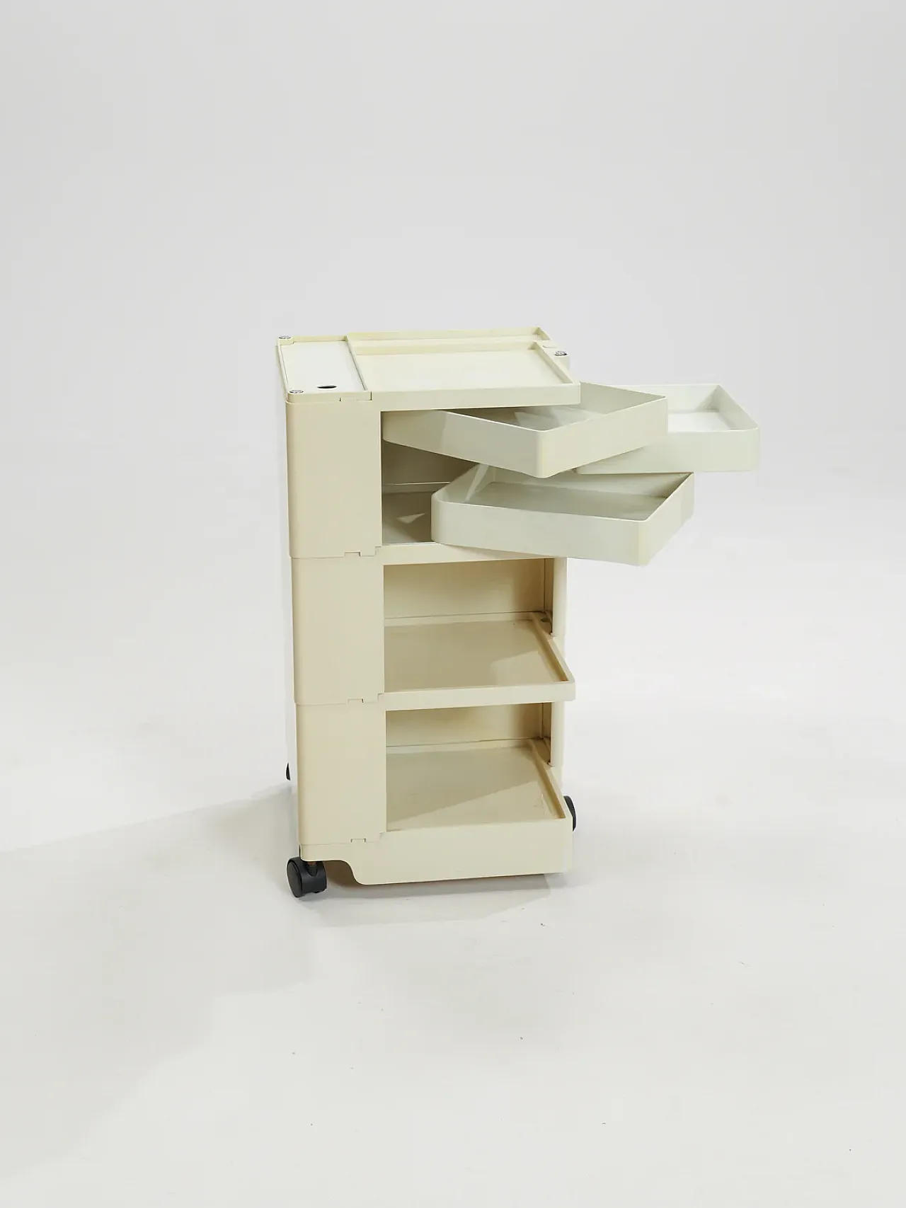 Carrello portaoggetti Body bianco di Joe Colombo, anni '70 4