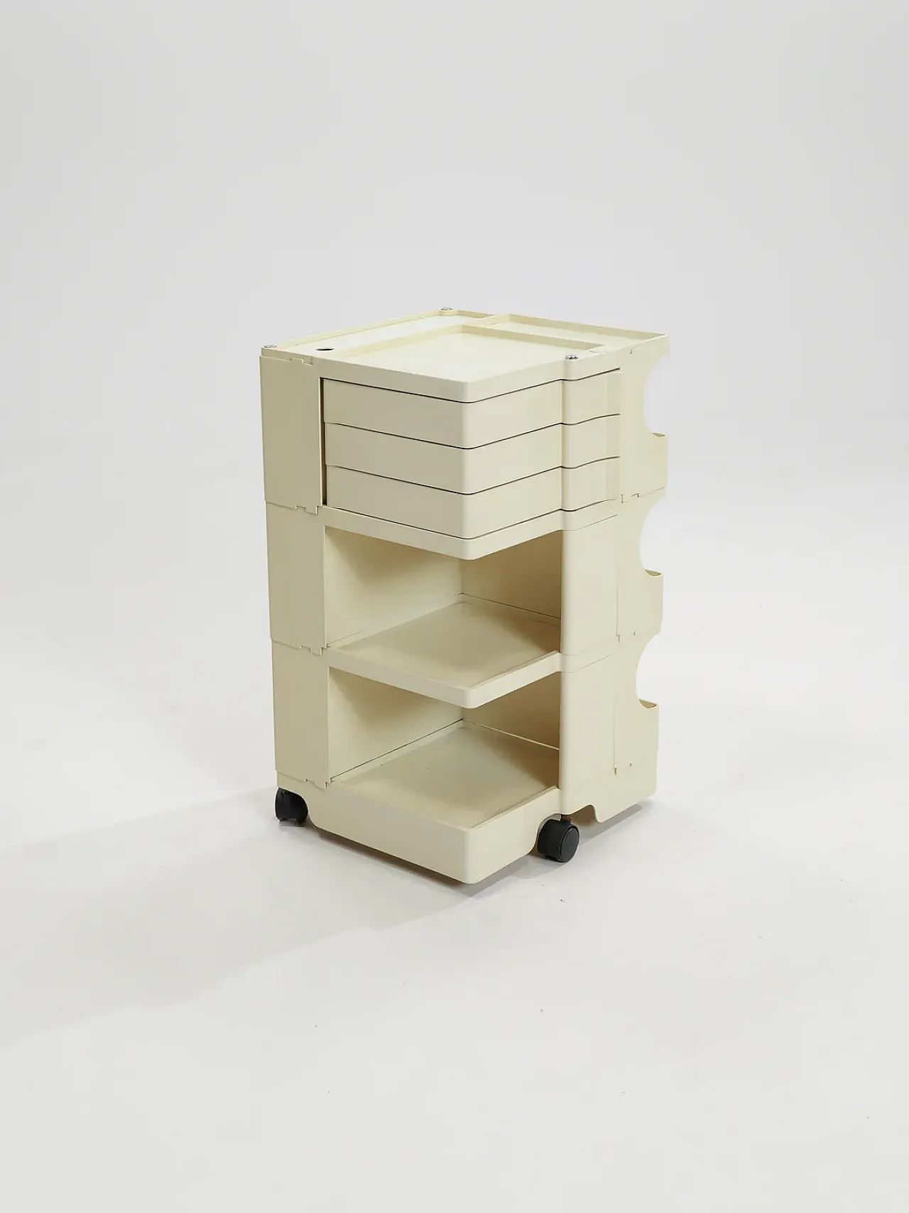 Carrello portaoggetti Body bianco di Joe Colombo, anni '70 7