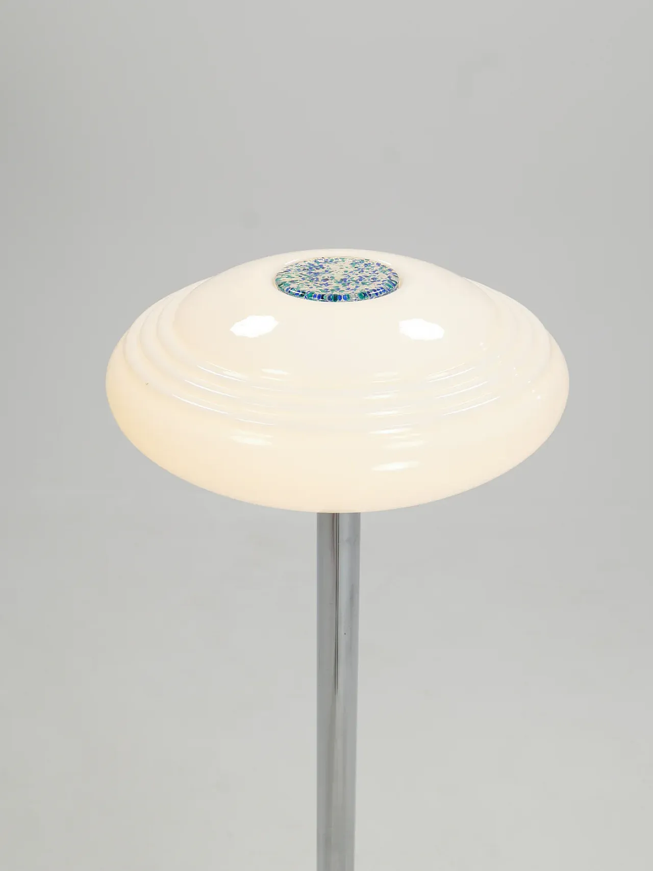 Lampada da terra in acciaio cromato e vetro, anni '70 4