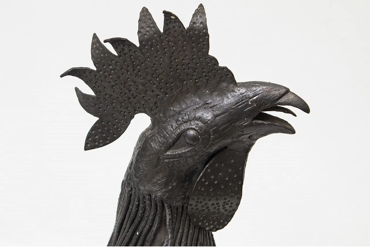 Iron sculpture depicting a rooster, 20th century 2