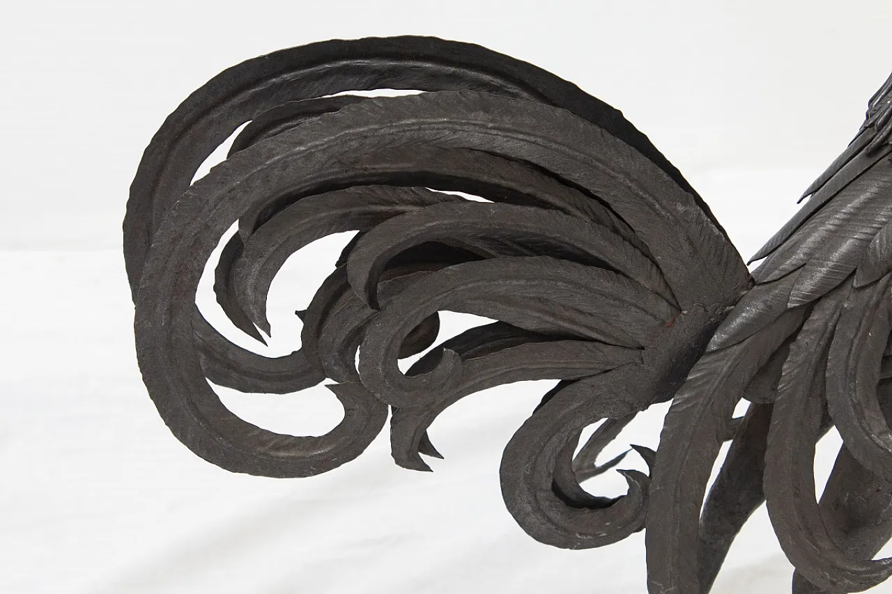 Iron sculpture depicting a rooster, 20th century 5