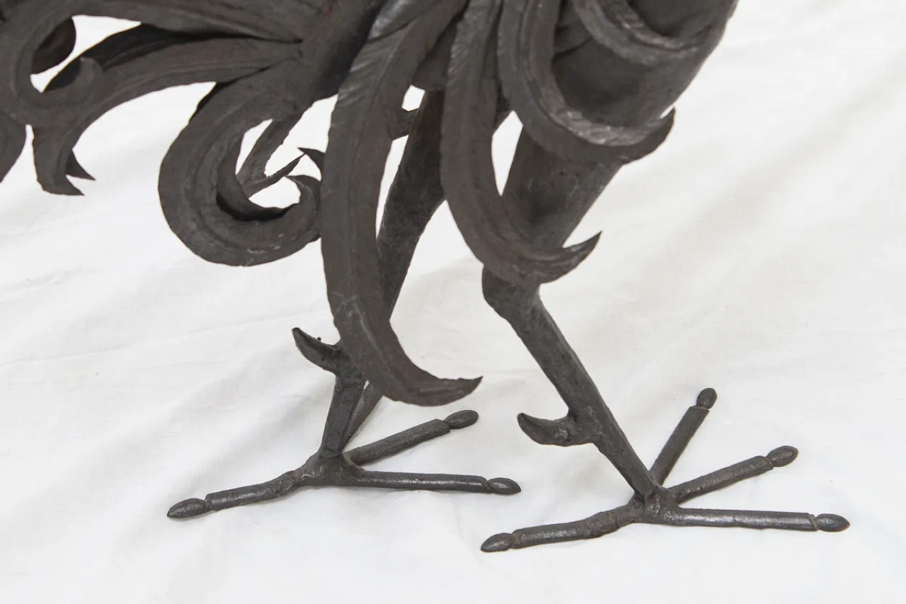 Iron sculpture depicting a rooster, 20th century 6