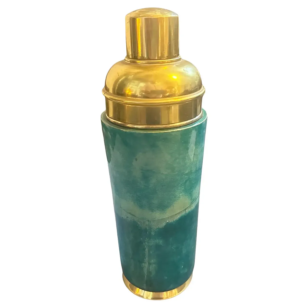 Goatskin and brass cocktail Shaker by Aldo Tura, 1950s 1