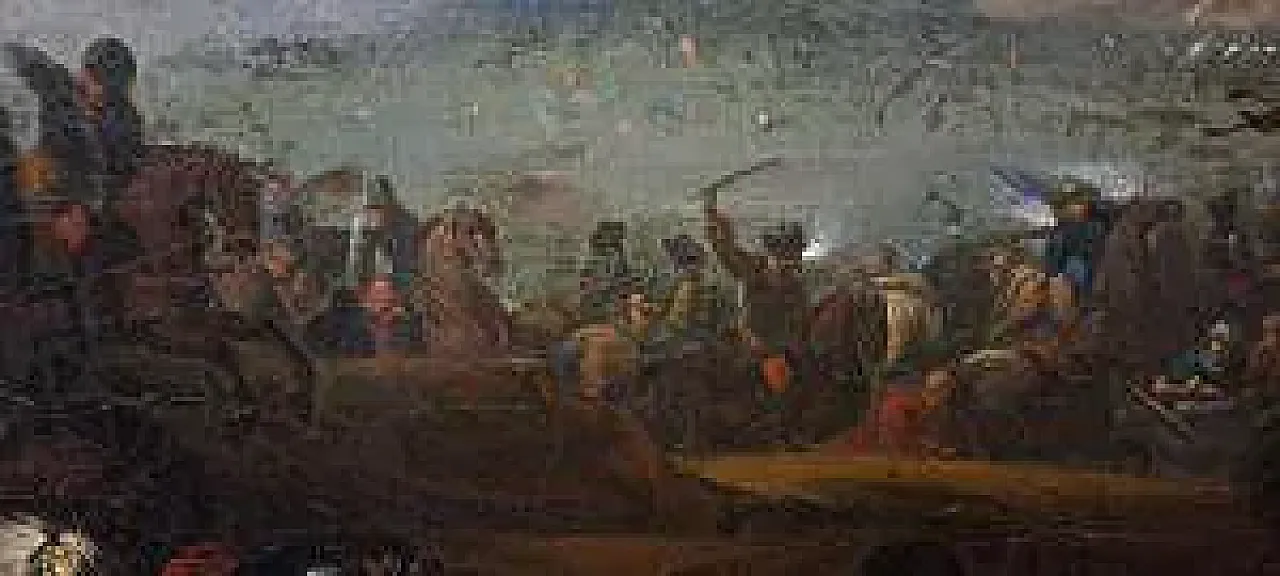 Battle of Chivalry, oil on canvas, 18th century 4