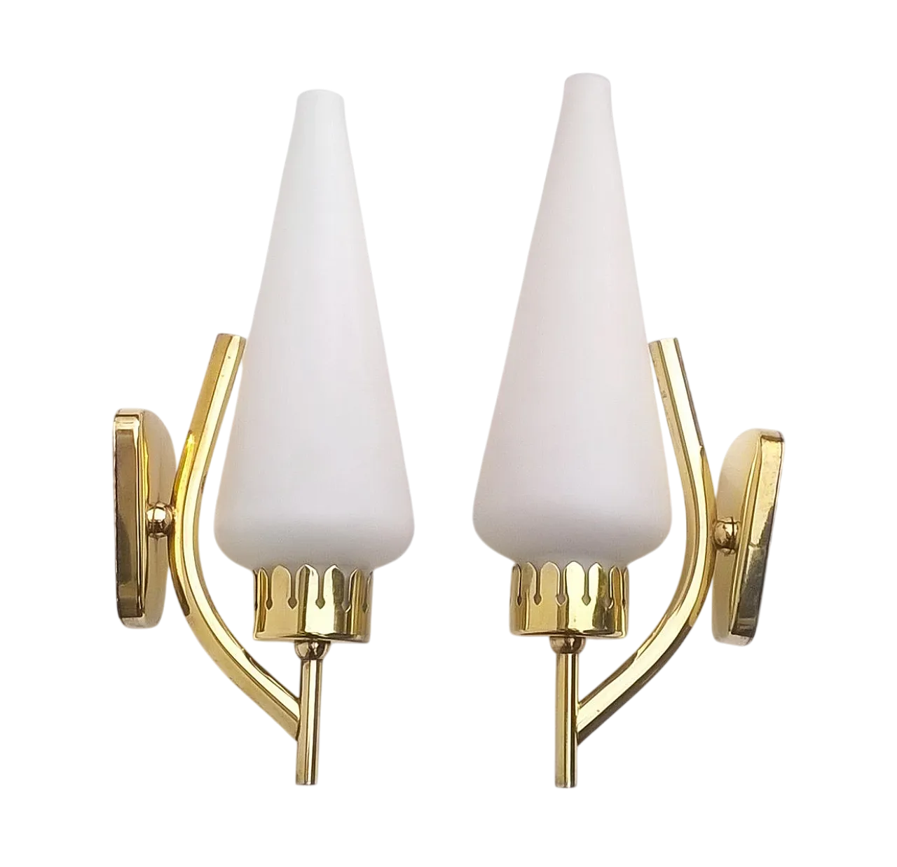 Coppia di applique di Angelo Lelli per Arredoluce, anni '40 7