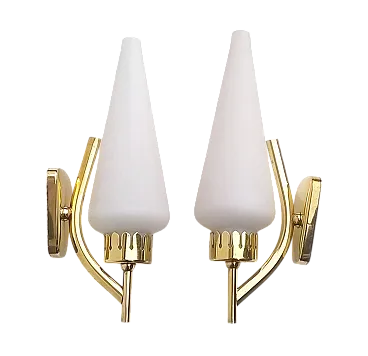 Coppia di applique di Angelo Lelli per Arredoluce, anni '40