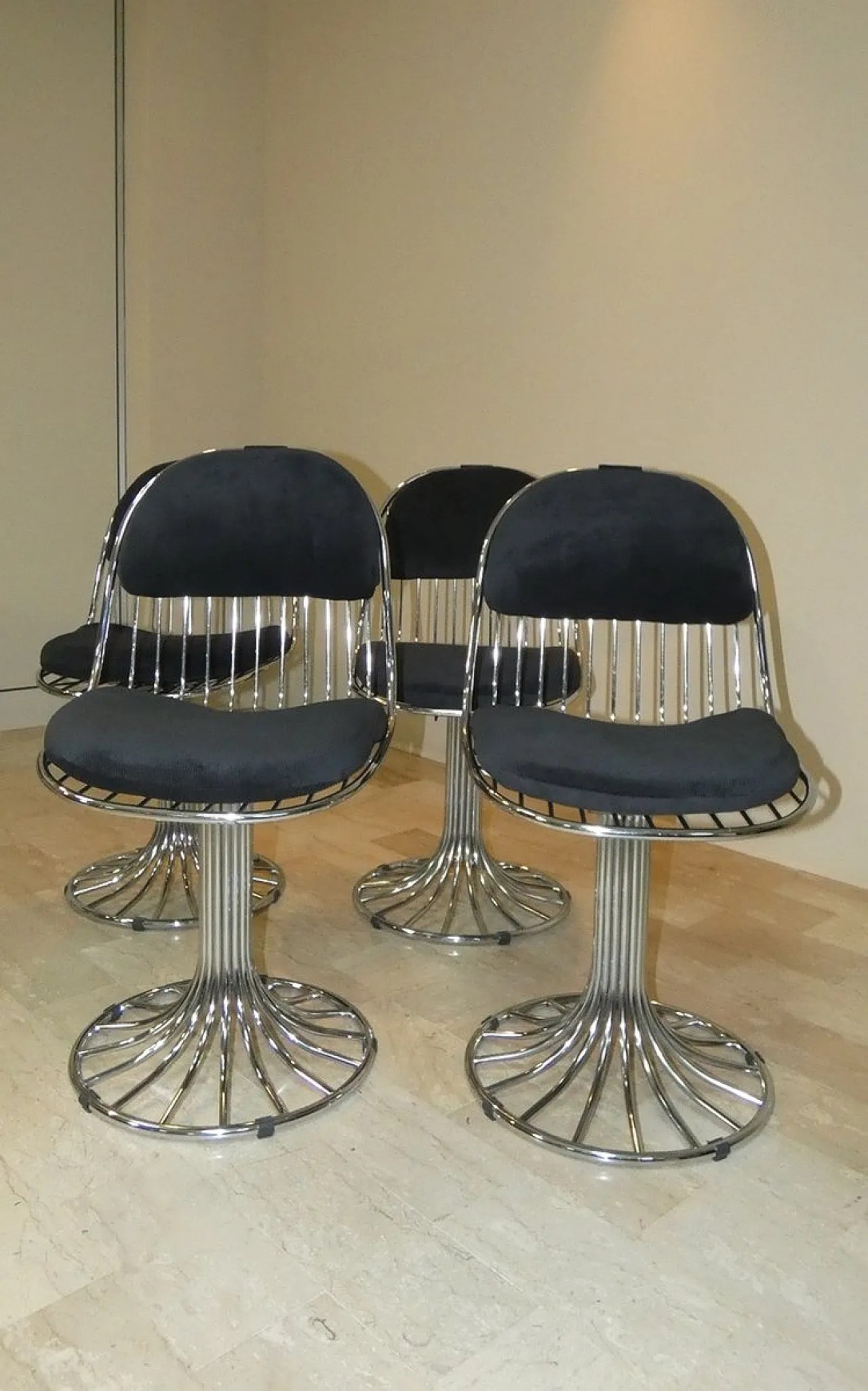 5 Sedie Margot e tavolo Tulip di Gastone Rinaldi per Rima, 1968 9