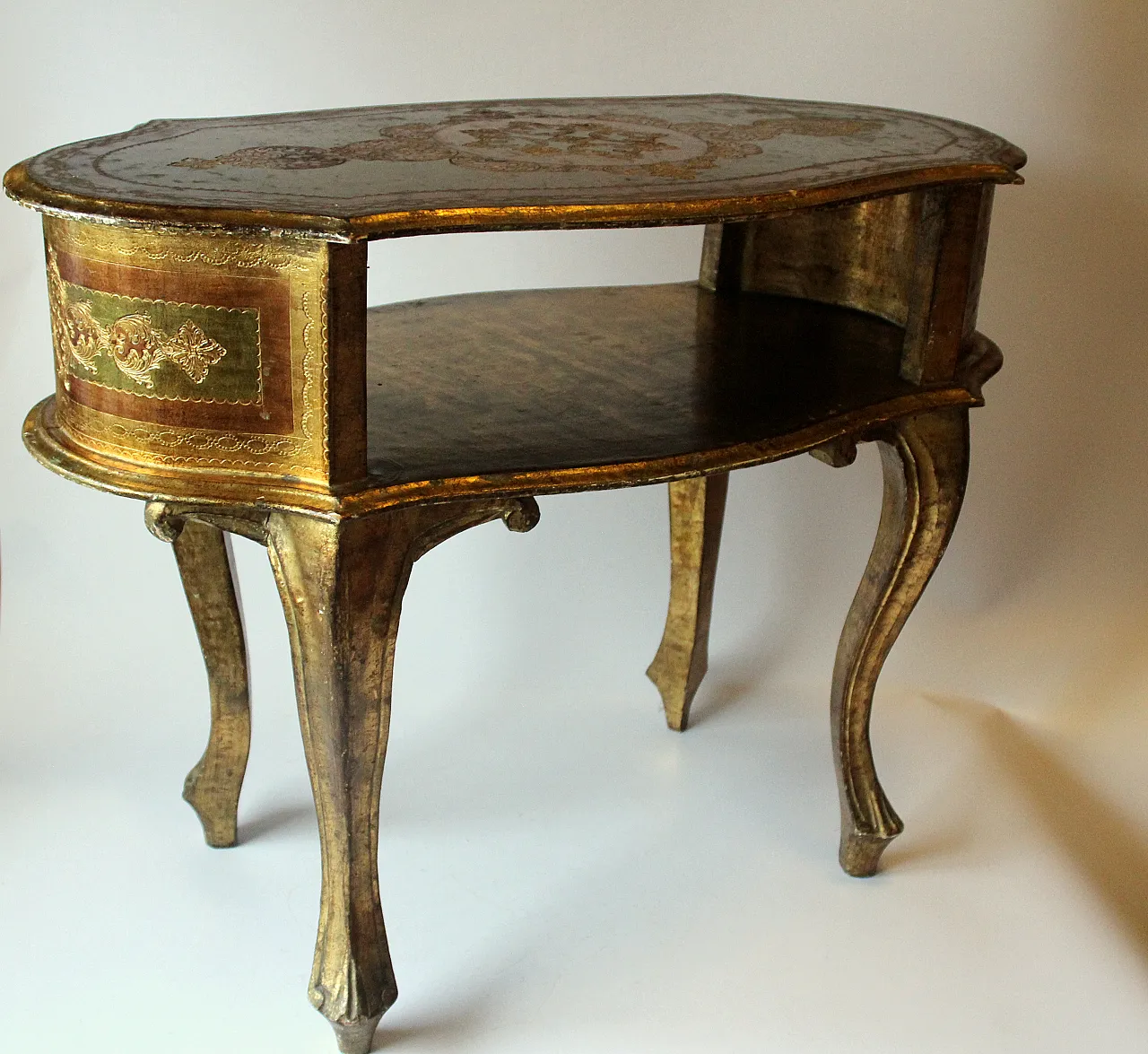 Florentine wooden side table, late 20th century 3