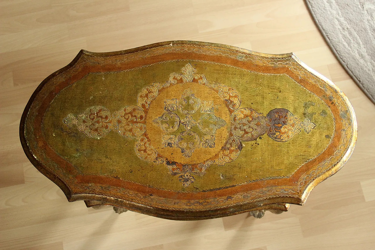 Florentine wooden side table, late 20th century 8