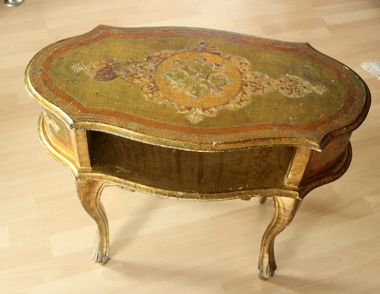Florentine wooden side table, late 20th century 11