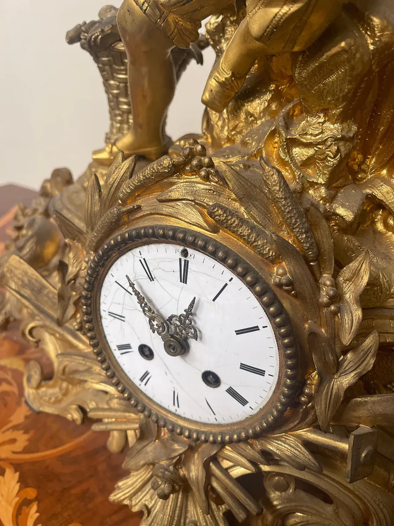 Gilt Bronze Table Clock with Figure, 19th century 2