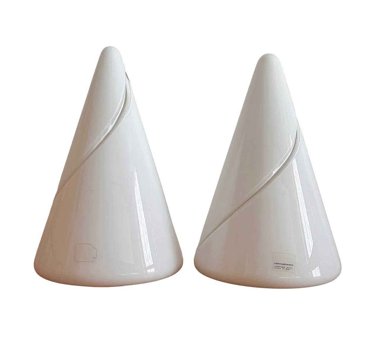 Glass cone lamp by Murano glass masters, 1970s 11