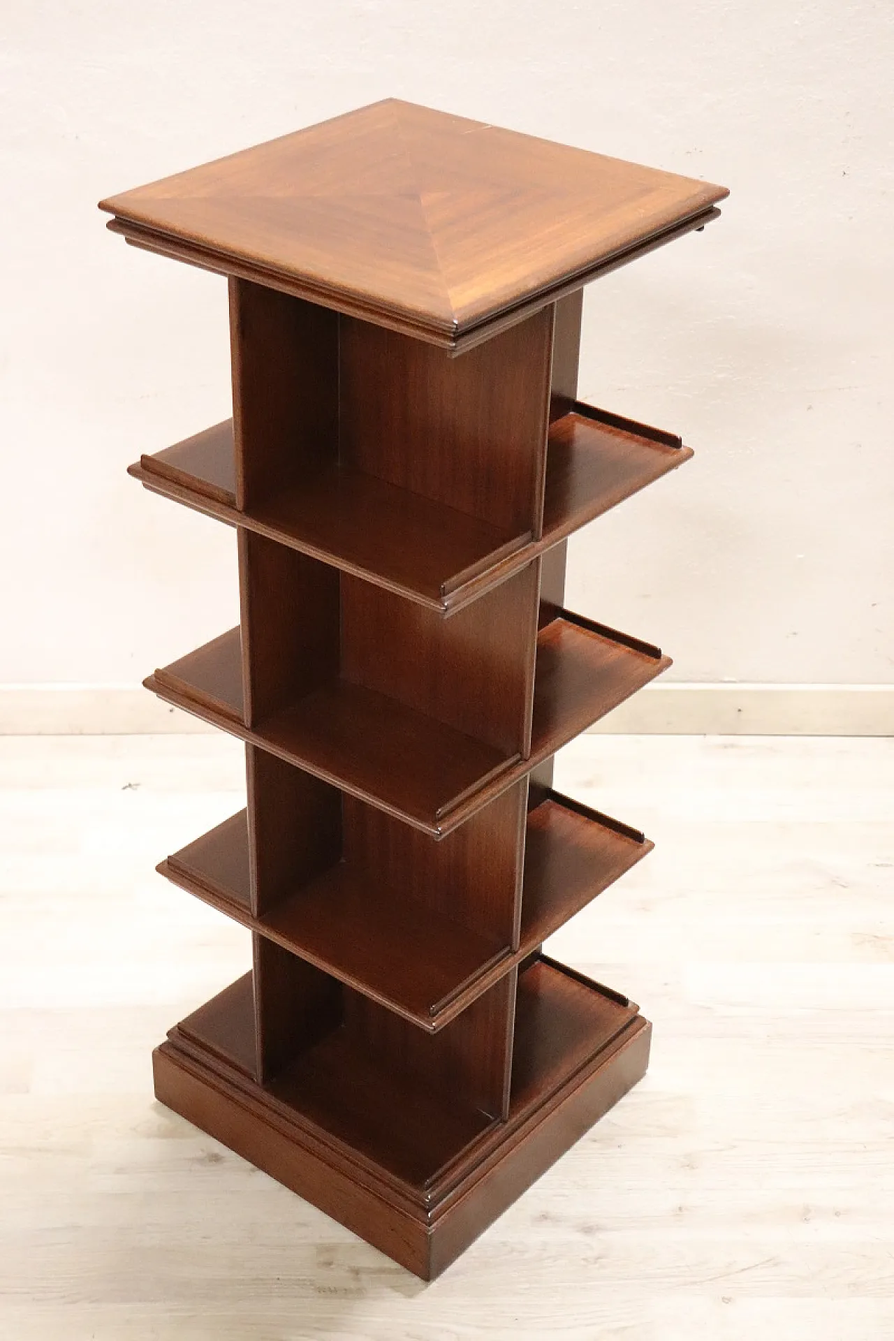 Revolving wooden bookcase, 1960s 2