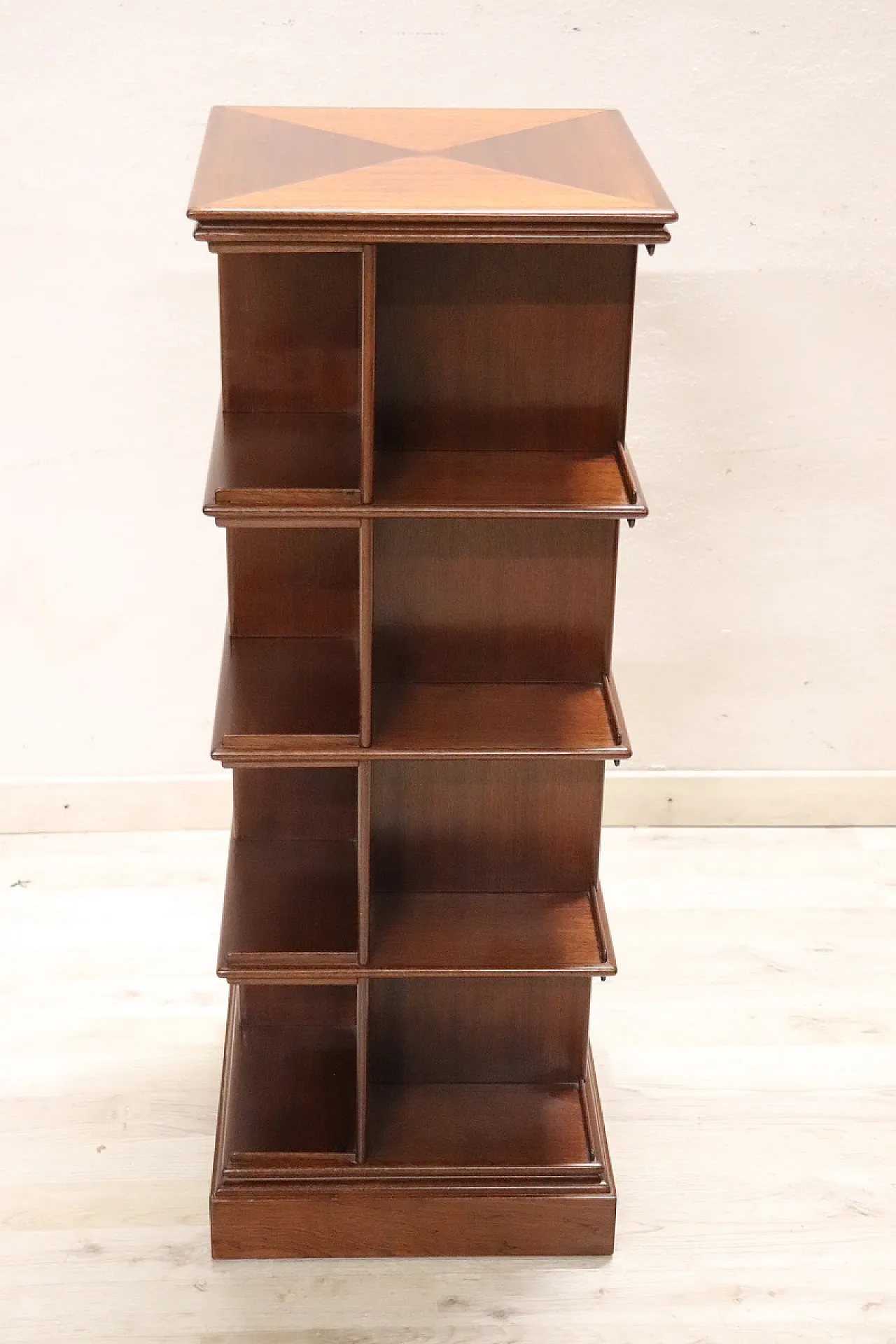 Revolving wooden bookcase, 1960s 3