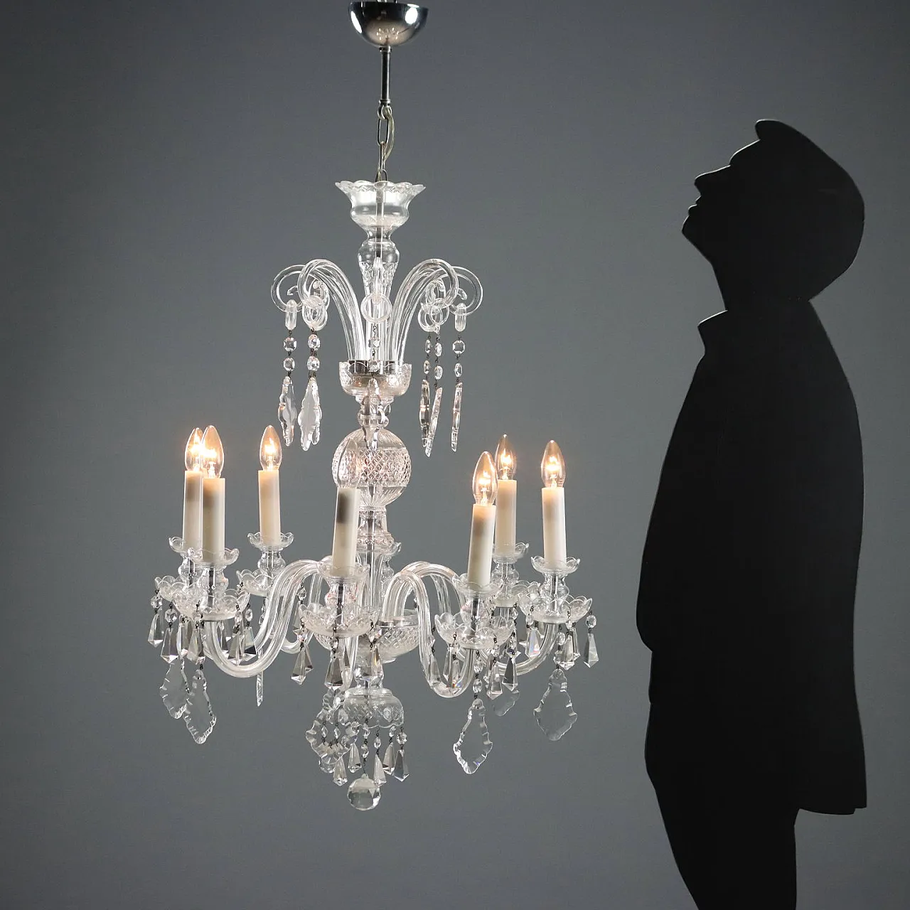 Lampadario in cristallo di Boemia, metà '900 2