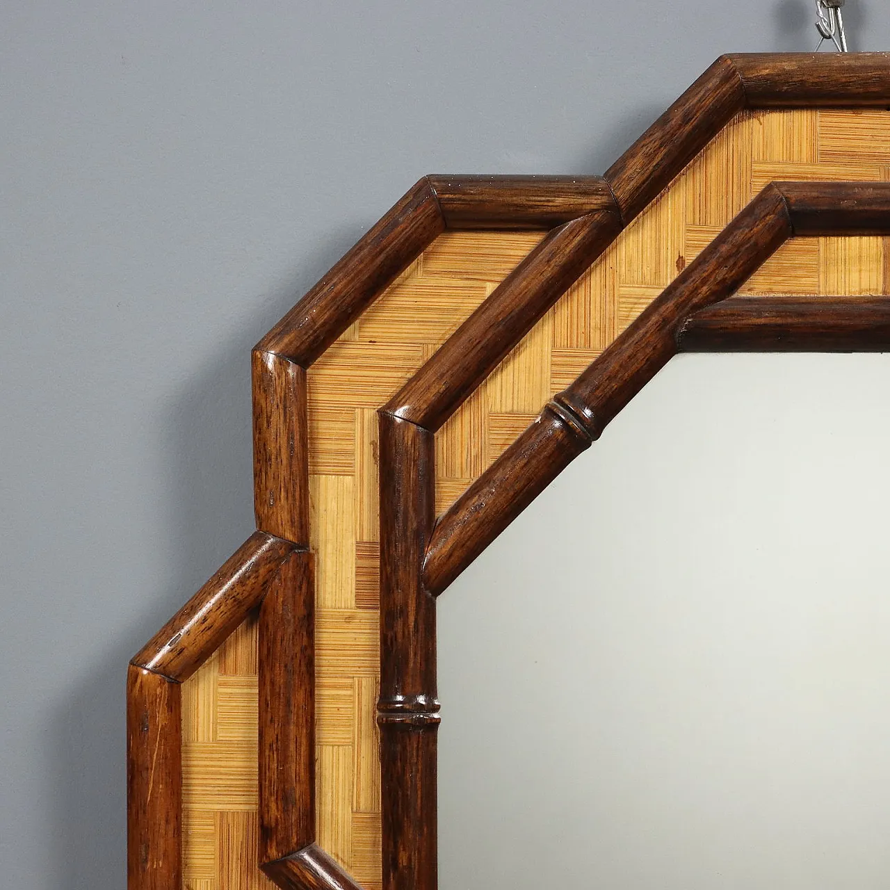 Specchio da parete in bambù, '900 4