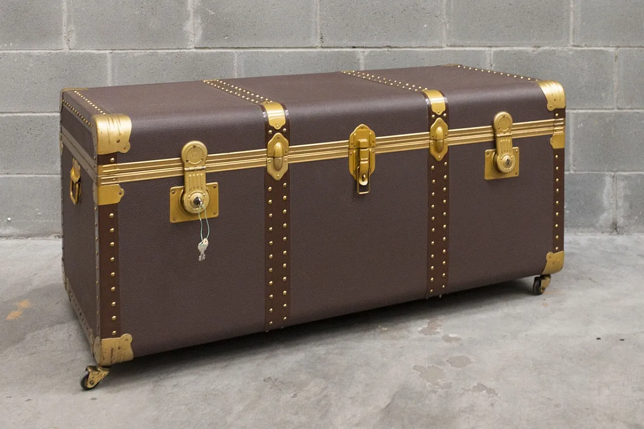 Baule maxi in legno con rotelle, '900 2