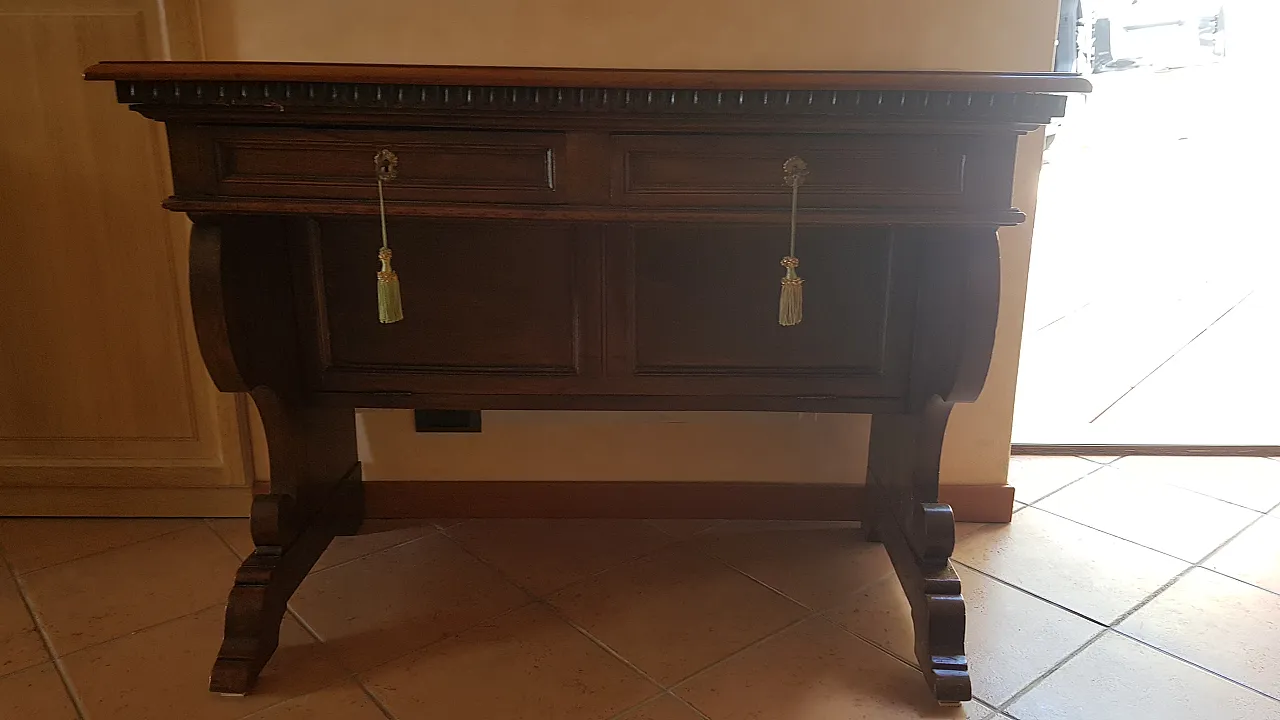 Fratina desk in walnut with secret compartment, late 19th century 1